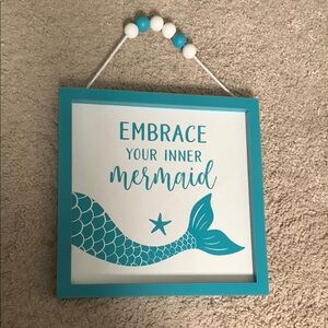 COPY - Teal Mermaid Wall Decor